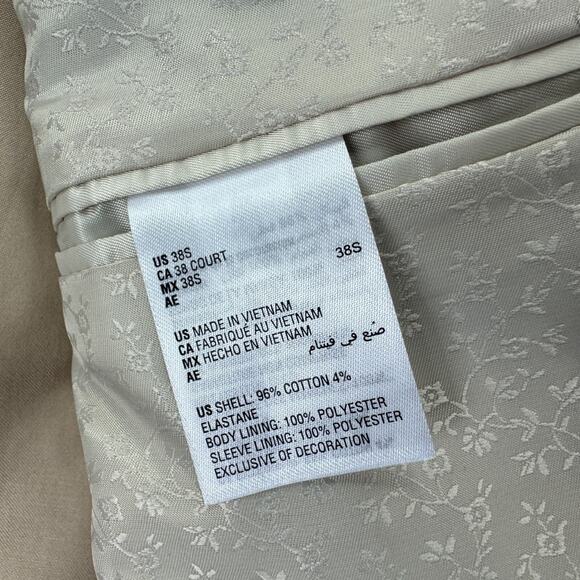 Bar III Mens Slim Fit Cotton Stretch Solid Suit Jacket Tan 38S - Picture 5 of 5